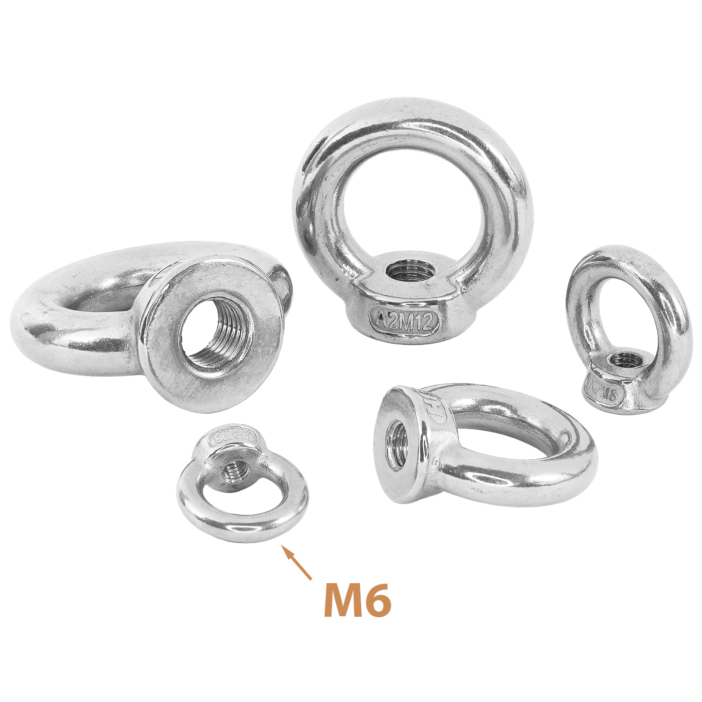 Übersicht aller lieferbaren Varianten der Ringmutter